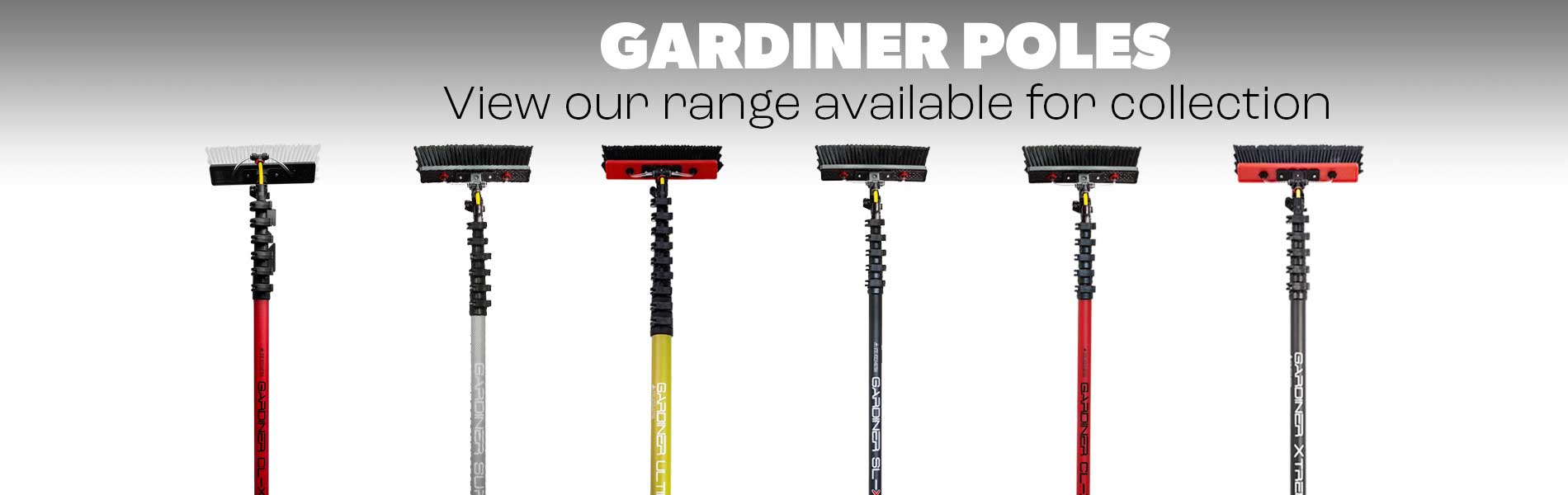 View our range of Gardiner water fed poles